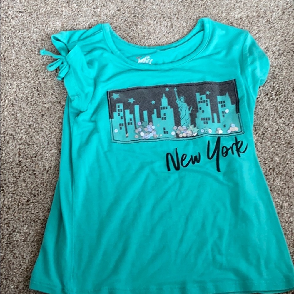 Teal New York loose fitting shirt